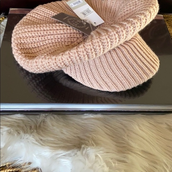 Trendy beret cottonknit pink New! - Picture 4 of 5